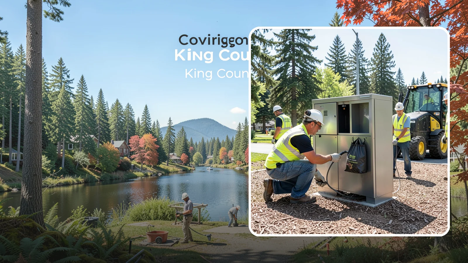 Pet Waste Station Installation in Covington, King County, WA - We install pet waste stations with bag dispensers and anchored receptacles along trails and in parks.