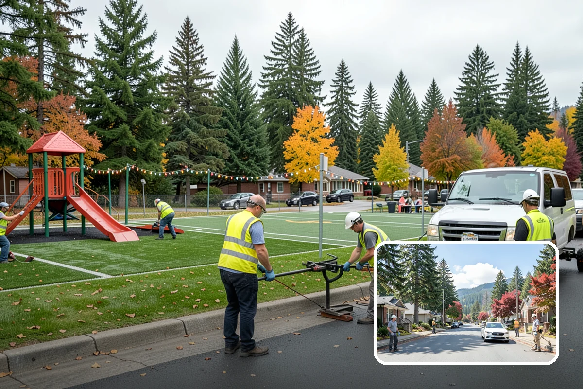 Pet Waste Station Installation in Hunts Point, King County, WA - Improves cleanliness and reduces pet-waste stormwater pollution