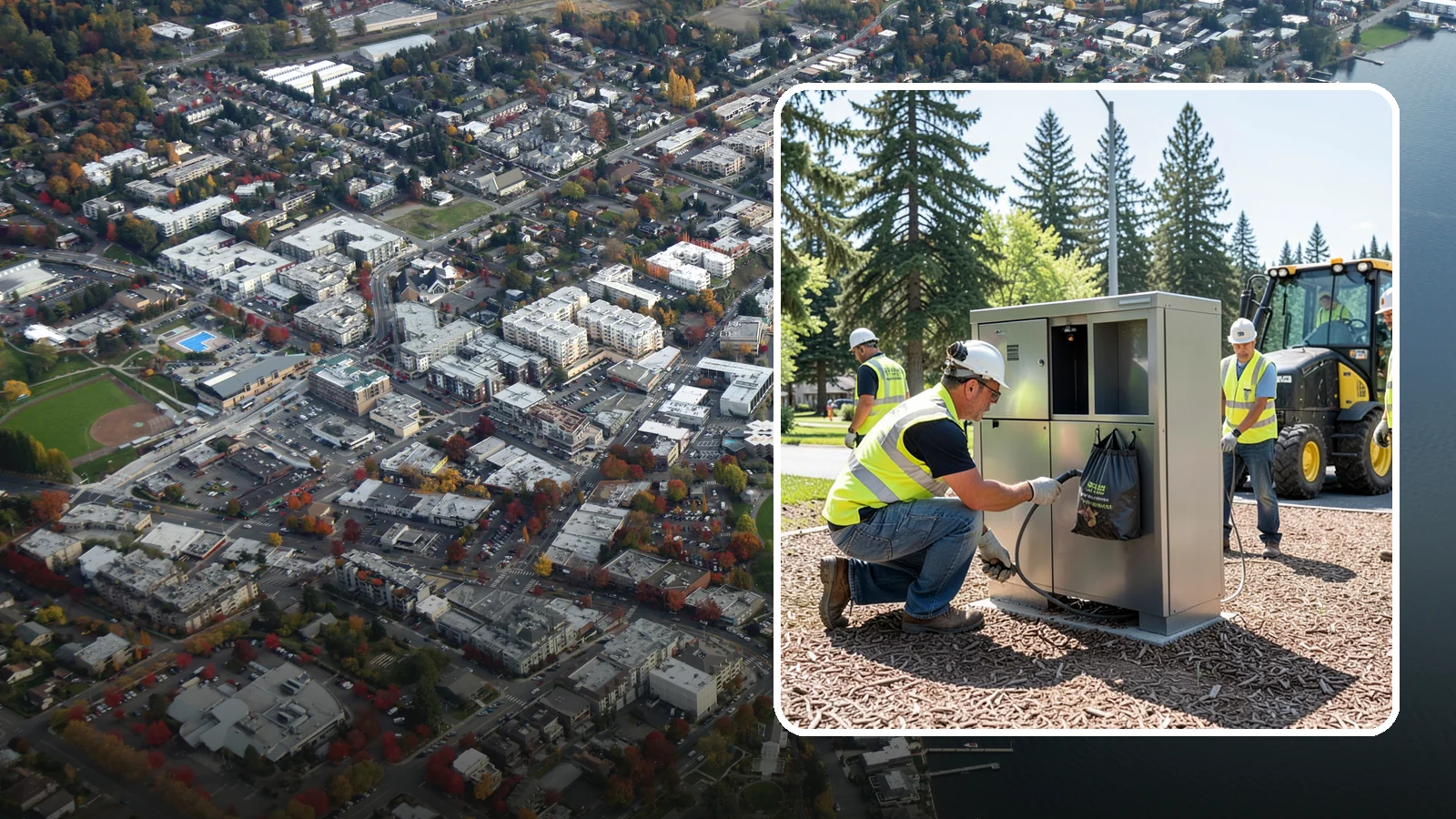 Pet Waste Station Installation in Kirkland, King County, WA - We install pet waste stations with bag dispensers and anchored receptacles along trails and in parks.