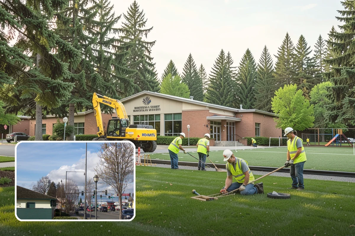 Pet Waste Station Installation in Marysville, Snohomish County, WA - Improves cleanliness and reduces pet-waste stormwater pollution
