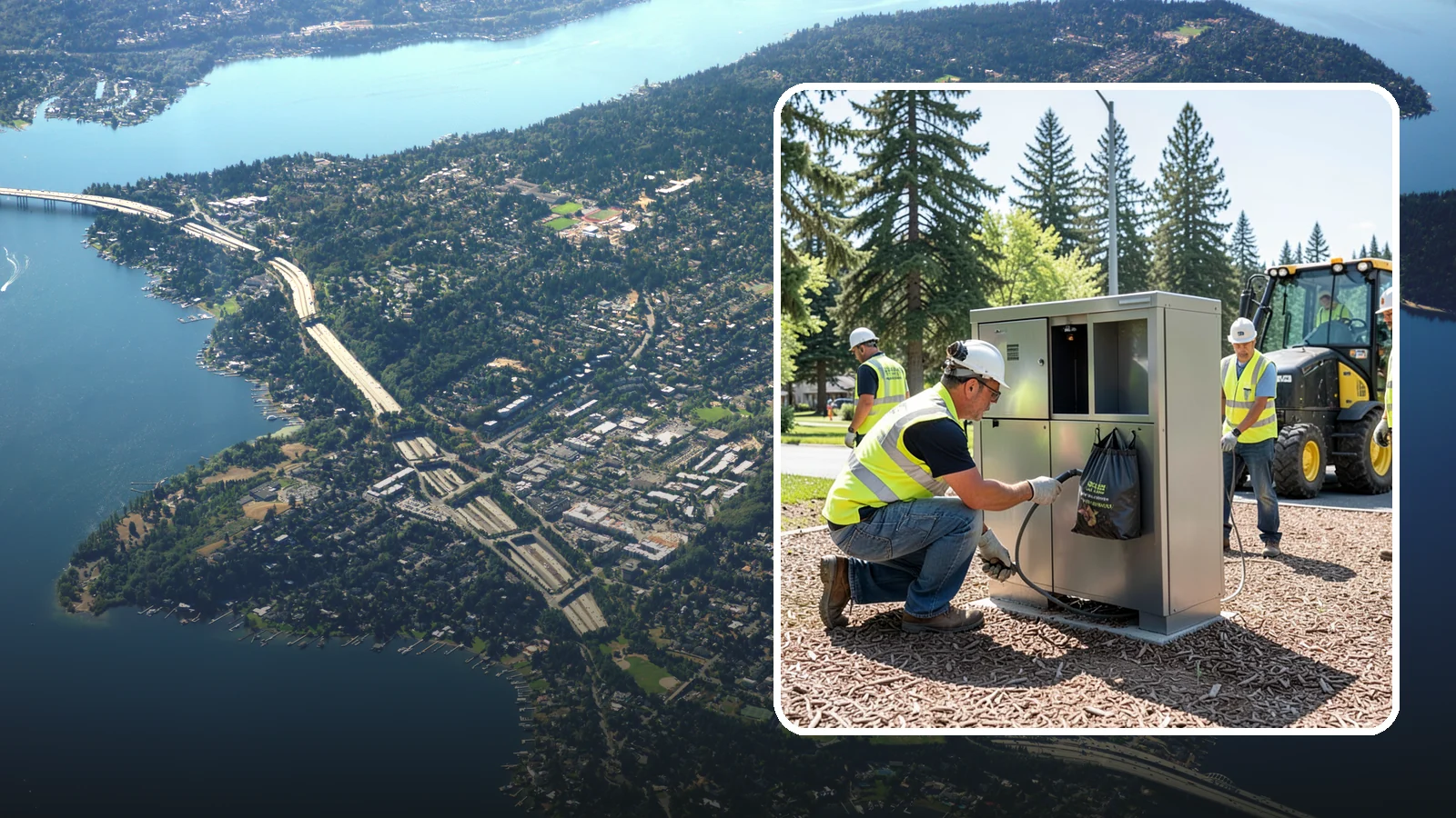 Pet Waste Station Installation in Mercer Island, King County, WA - We install pet waste stations with bag dispensers and anchored receptacles along trails and in parks.