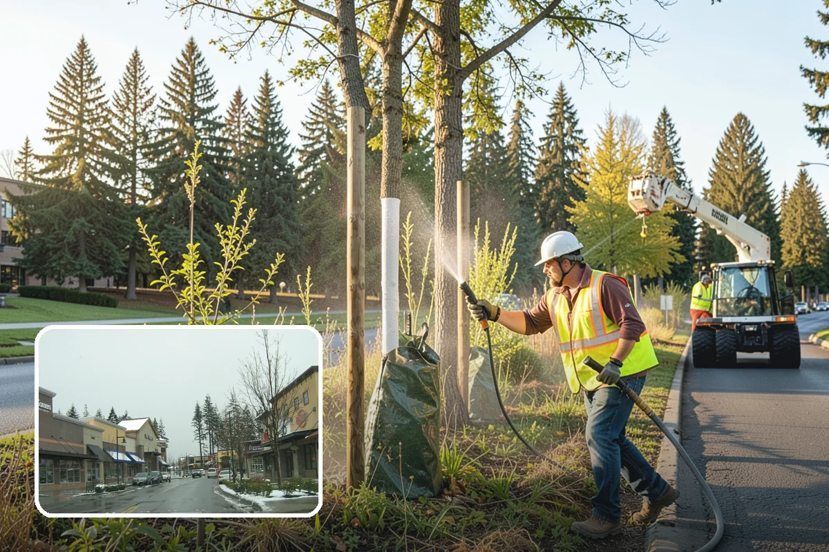 Pet Waste Station Installation in Mill Creek, Snohomish County, WA - Improves cleanliness and reduces pet-waste stormwater pollution