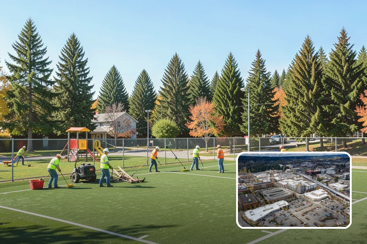 Pet Waste Station Installation in Redmond, King County, WA - Improves cleanliness and reduces pet-waste stormwater pollution