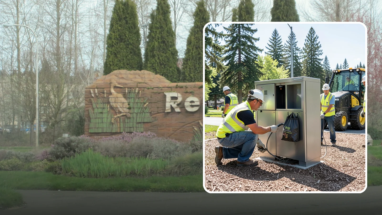 Pet Waste Station Installation in Renton, King County, WA - We install pet waste stations with bag dispensers and anchored receptacles along trails and in parks.