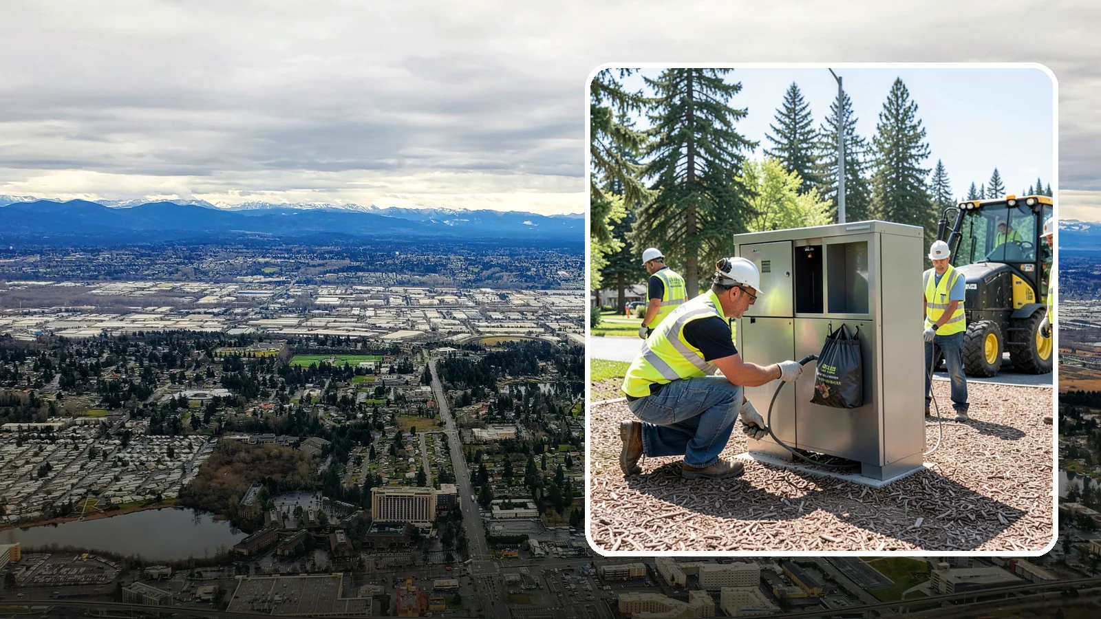 Pet Waste Station Installation in SeaTac, King County, WA - We install pet waste stations with bag dispensers and anchored receptacles along trails and in parks.