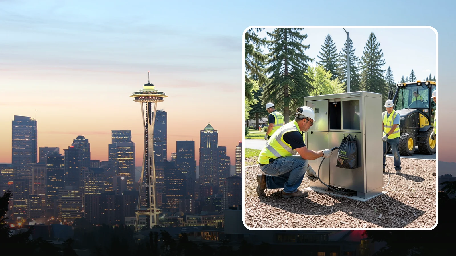 Pet Waste Station Installation in Seattle, King County, WA - We install pet waste stations with bag dispensers and anchored receptacles along trails and in parks.