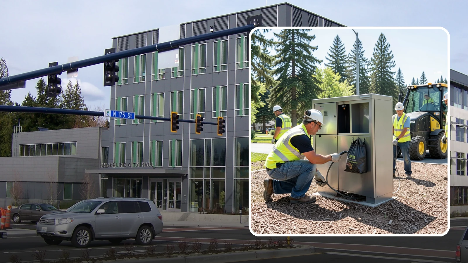 Pet Waste Station Installation in Shoreline, King County, WA - We install pet waste stations with bag dispensers and anchored receptacles along trails and in parks.