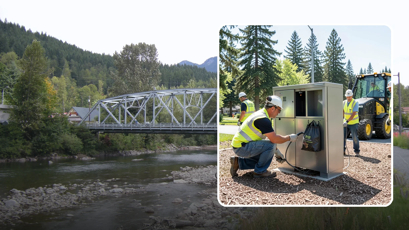 Pet Waste Station Installation in Skykomish, King County, WA - We install pet waste stations with bag dispensers and anchored receptacles along trails and in parks.