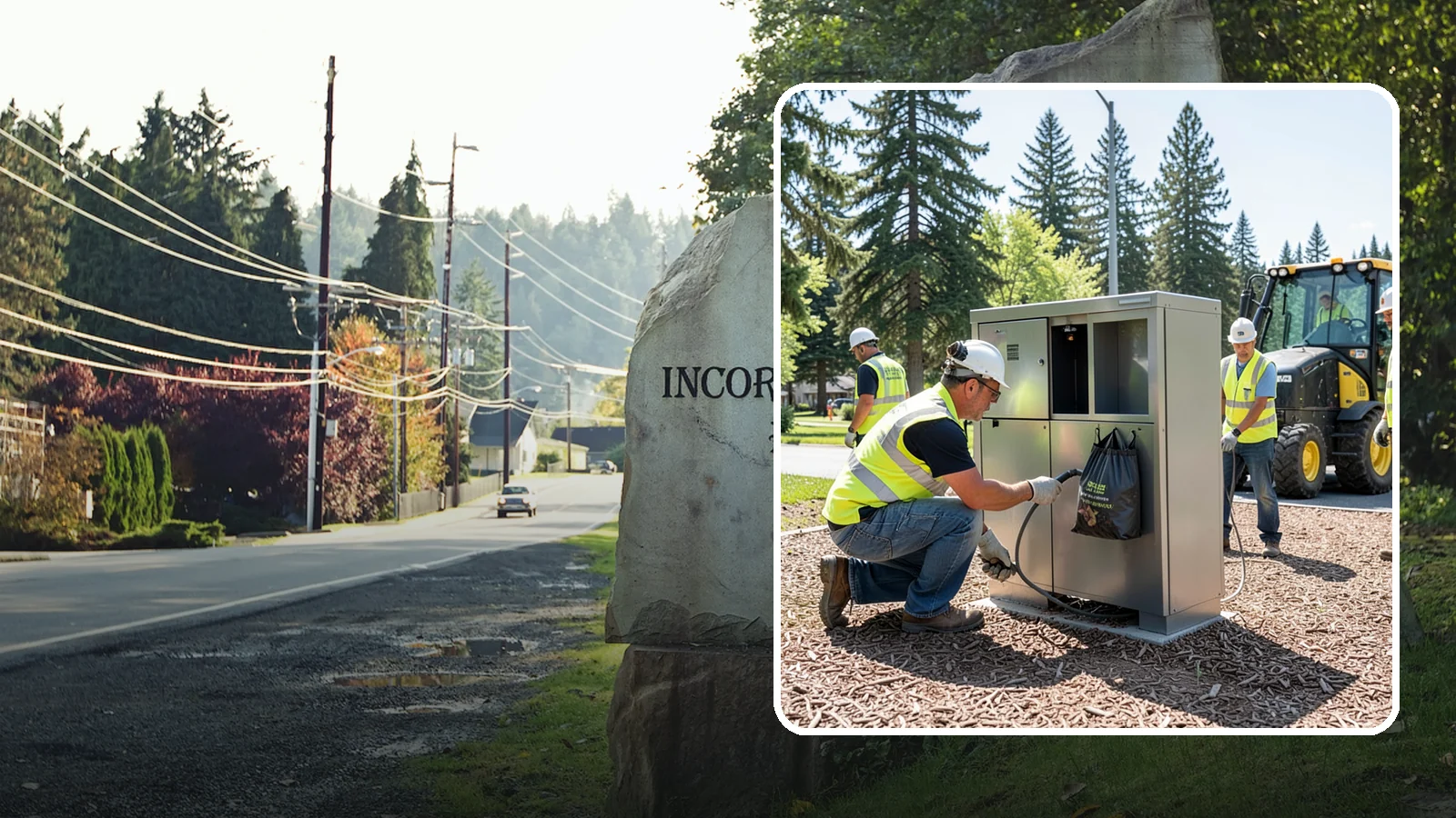 Pet Waste Station Installation in Wilkeson, Pierce County, WA - We install pet waste stations with bag dispensers and anchored receptacles along trails and in parks.