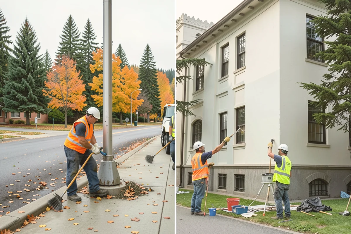Pickleball Court Maintenance in Algona, King County, WA - Assess surface condition, drainage, net posts, and line visibility