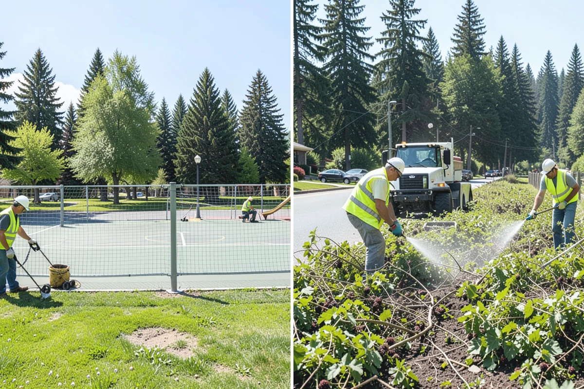 Pickleball Court Maintenance in Bonney Lake, Pierce County, WA - Assess surface condition, drainage, net posts, and line visibility