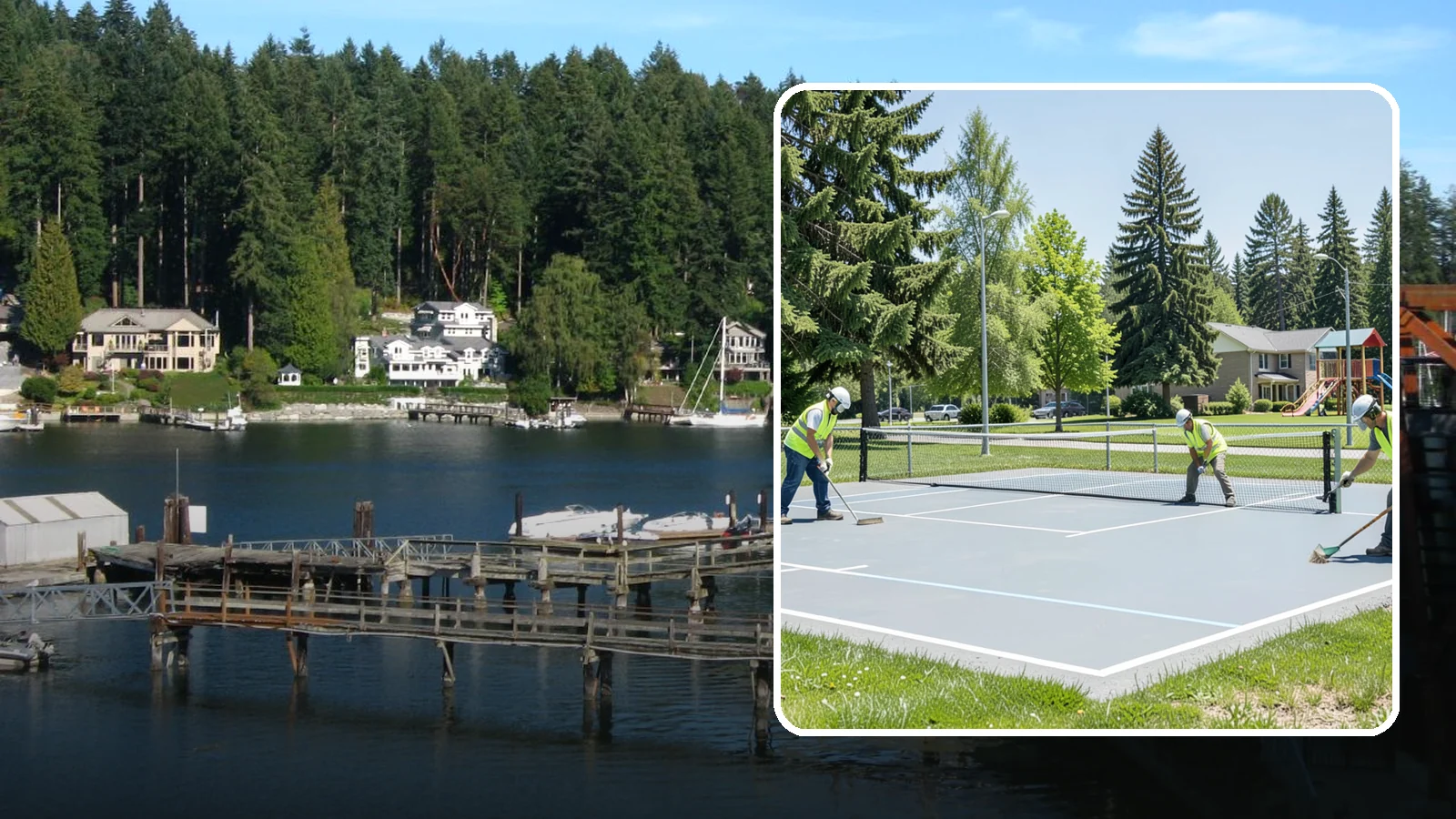 Pickleball Court Maintenance in Gig Harbor, Pierce County, WA - Scheduled upkeep that keeps municipal pickleball courts playable, safe, and compliant for high-demand public programming.