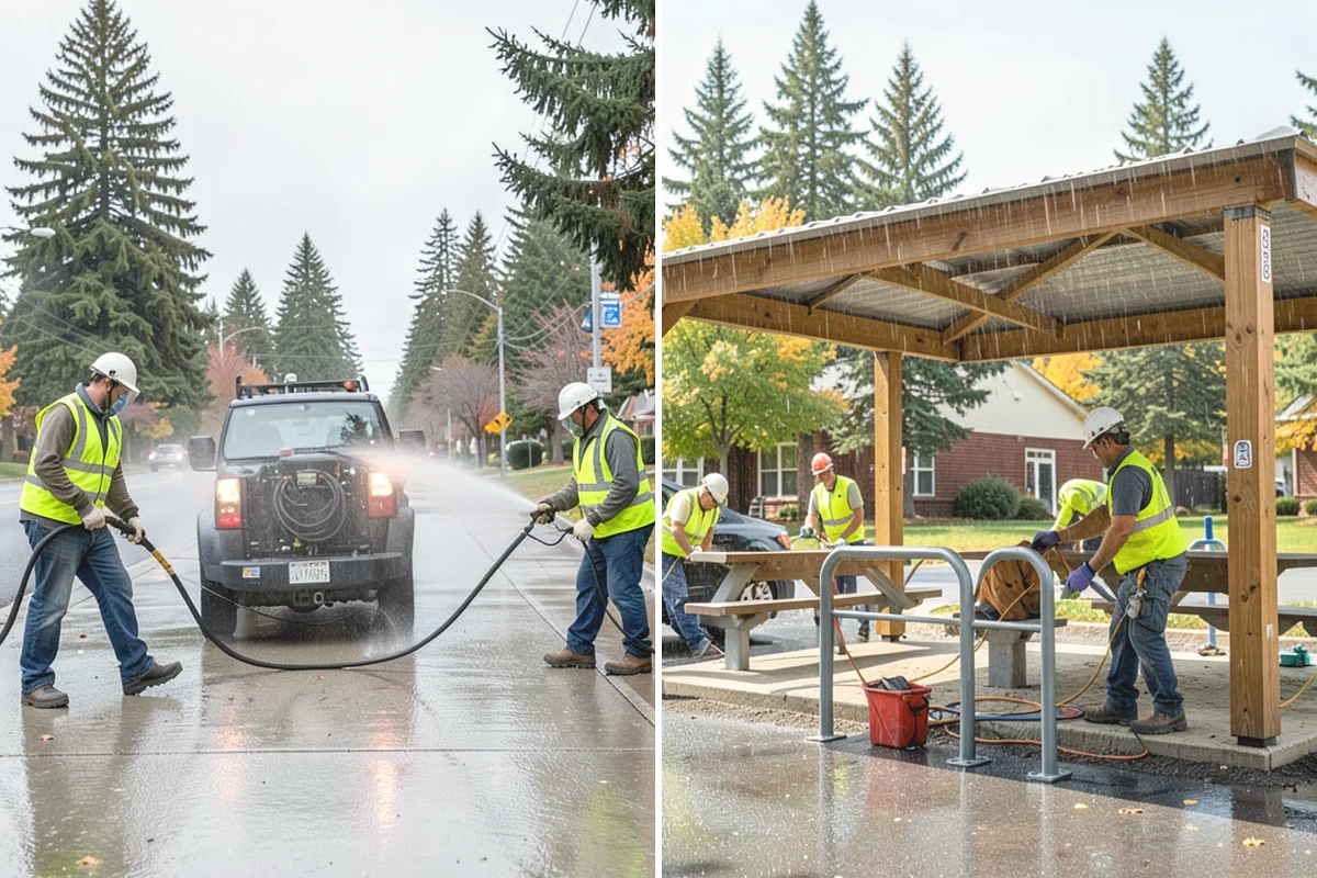 Pickleball Court Maintenance in Steilacoom, Pierce County, WA - Assess surface condition, drainage, net posts, and line visibility