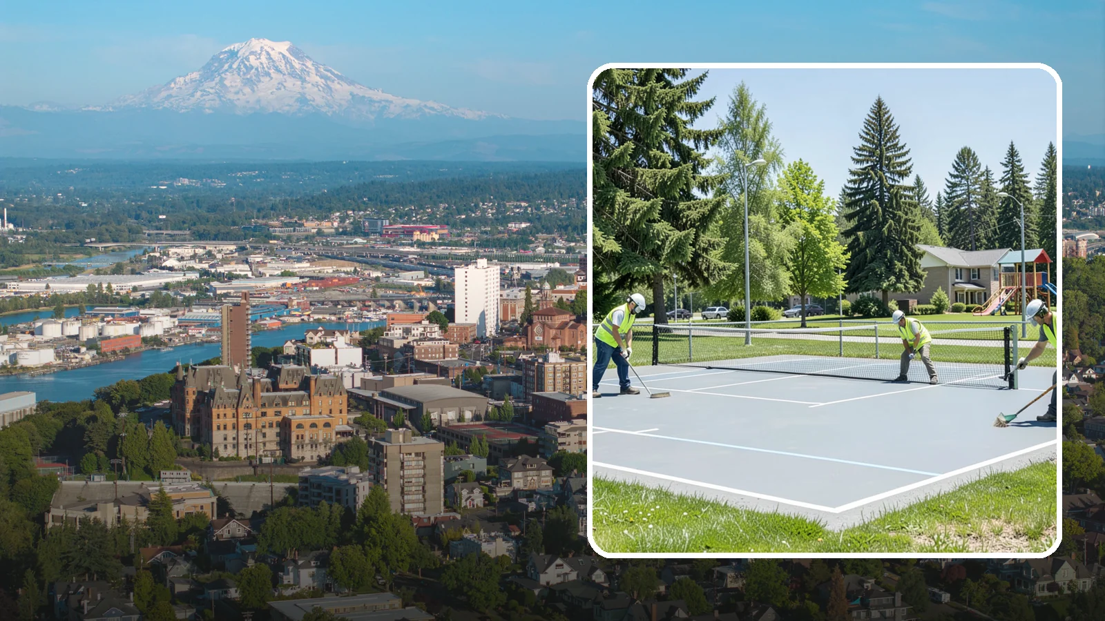 Pickleball Court Maintenance in Tacoma, Pierce County, WA - Scheduled upkeep that keeps municipal pickleball courts playable, safe, and compliant for high-demand public programming.
