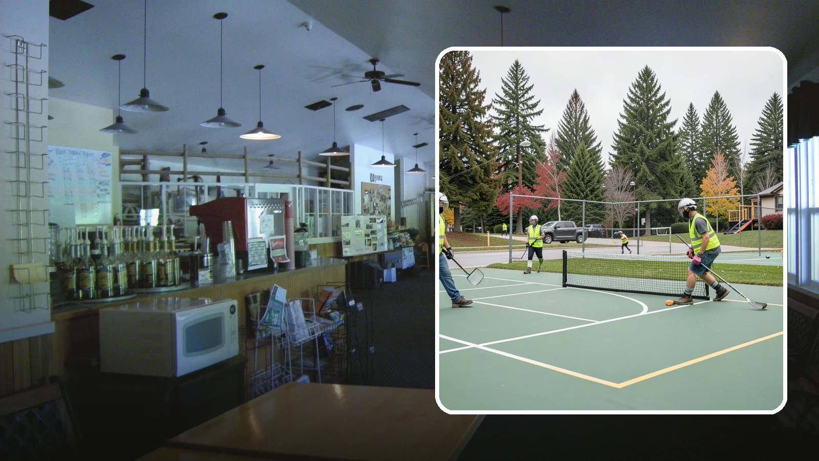 Pickleball Line Conversion in Black Diamond, King County, WA - Pickleball line conversion that adds regulation courts to existing tennis and multi-use surfaces for growing public demand.