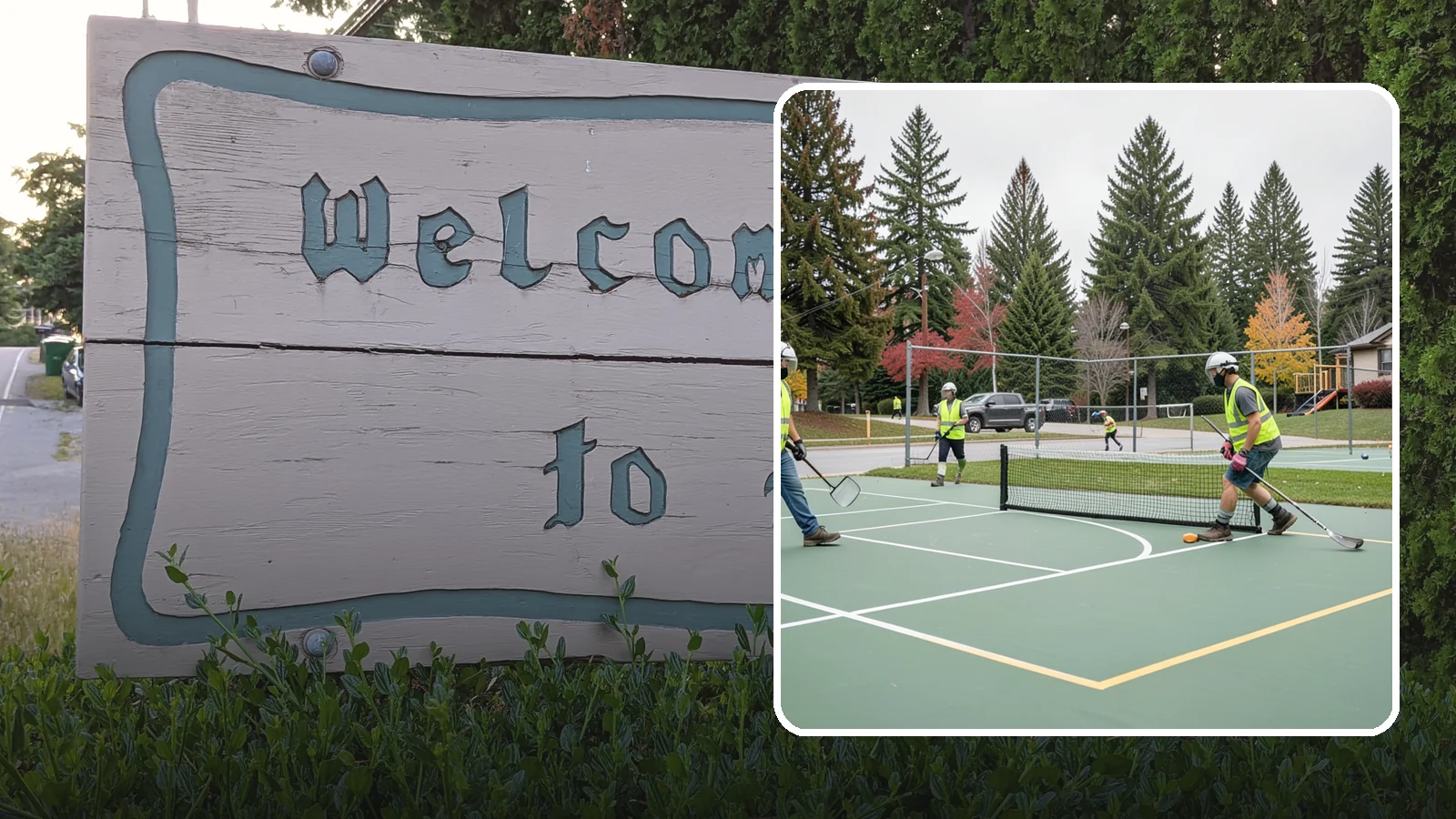 Pickleball Line Conversion in Brier, Snohomish County, WA - Pickleball line conversion that adds regulation courts to existing tennis and multi-use surfaces for growing public demand.