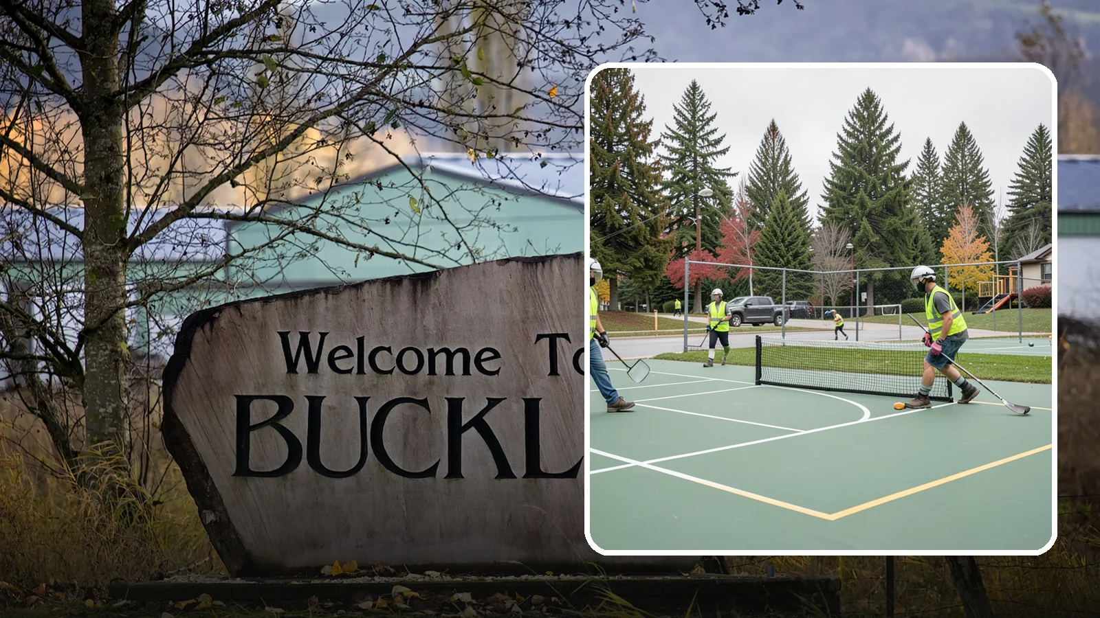 Pickleball Line Conversion in Buckley, Pierce County, WA - Pickleball line conversion that adds regulation courts to existing tennis and multi-use surfaces for growing public demand.