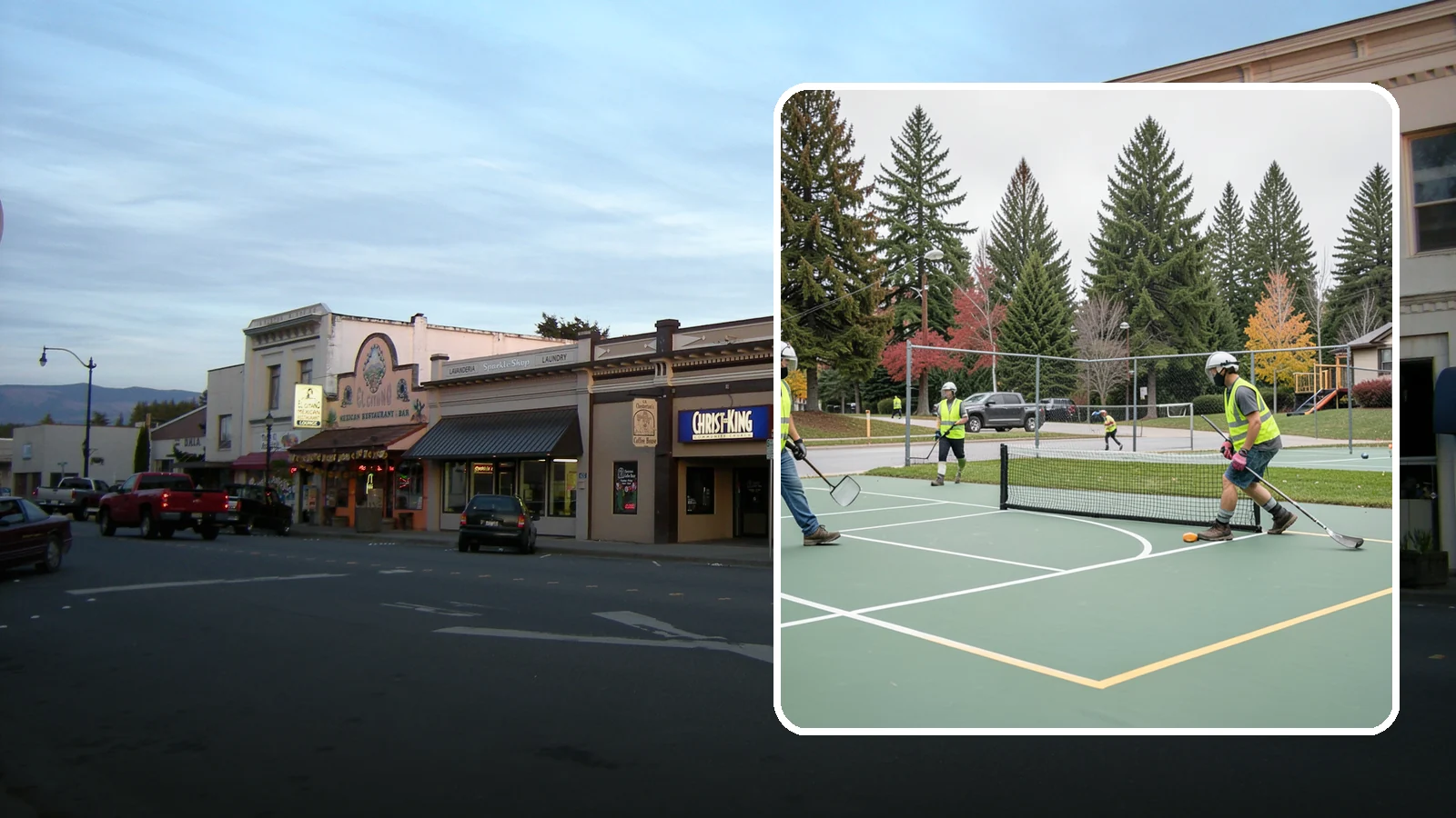 Pickleball Line Conversion in Burlington, Skagit County, WA - Pickleball line conversion that adds regulation courts to existing tennis and multi-use surfaces for growing public demand.