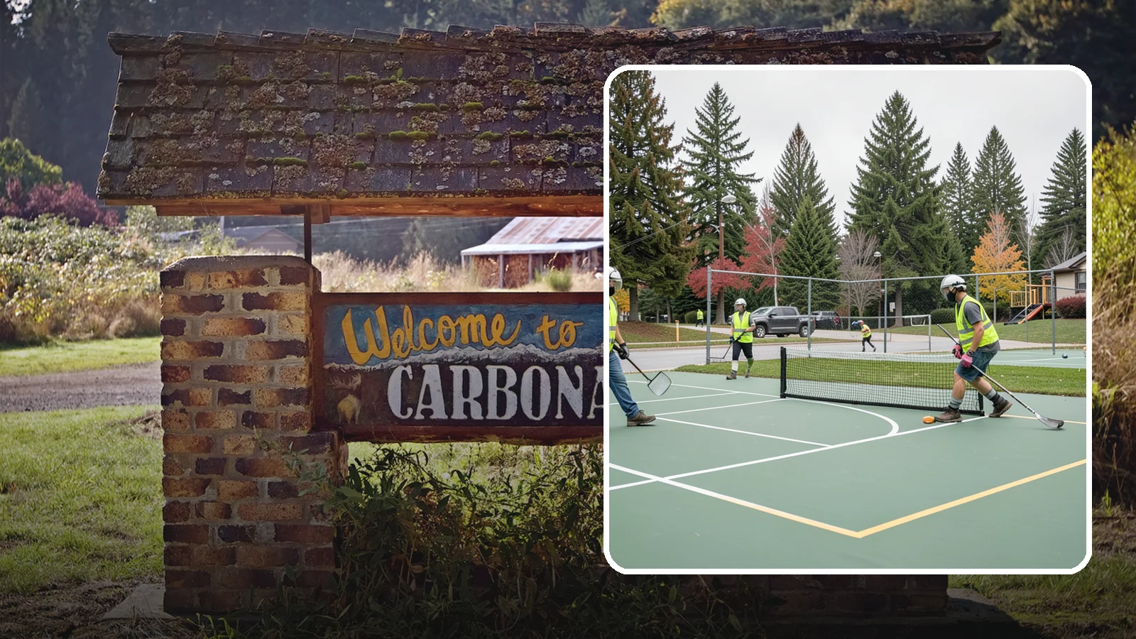 Pickleball Line Conversion in Carbonado, Pierce County, WA - Pickleball line conversion that adds regulation courts to existing tennis and multi-use surfaces for growing public demand.