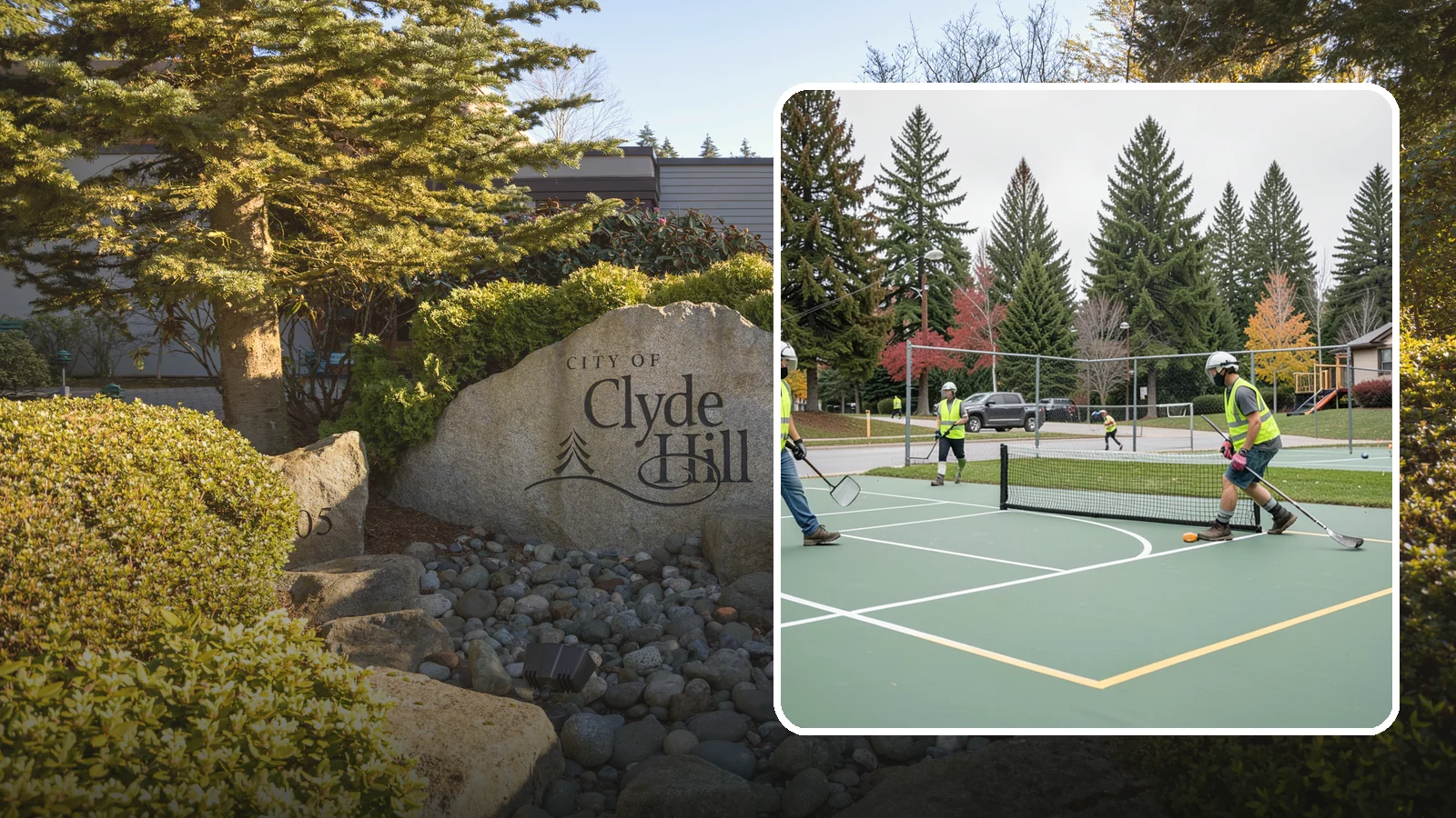 Pickleball Line Conversion in Clyde Hill, King County, WA - Pickleball line conversion that adds regulation courts to existing tennis and multi-use surfaces for growing public demand.