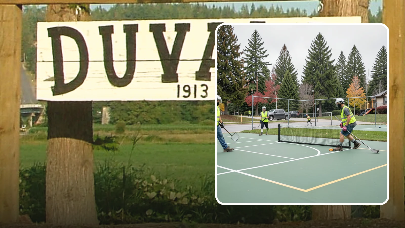 Pickleball Line Conversion in Duvall, King County, WA - Pickleball line conversion that adds regulation courts to existing tennis and multi-use surfaces for growing public demand.