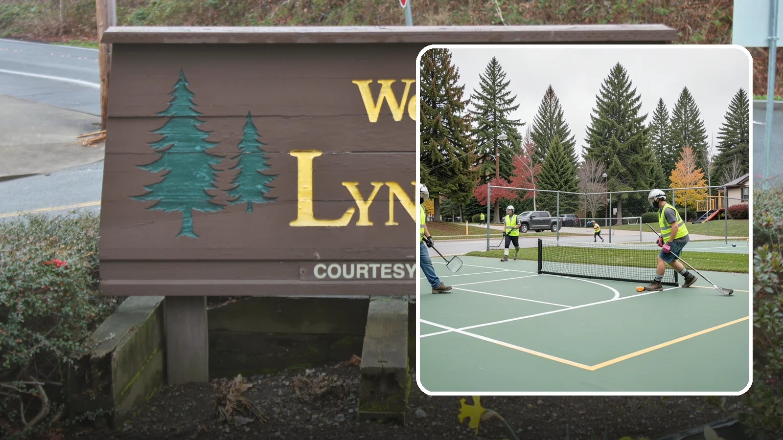 Pickleball Line Conversion in Lynnwood, Snohomish County, WA - Pickleball line conversion that adds regulation courts to existing tennis and multi-use surfaces for growing public demand.