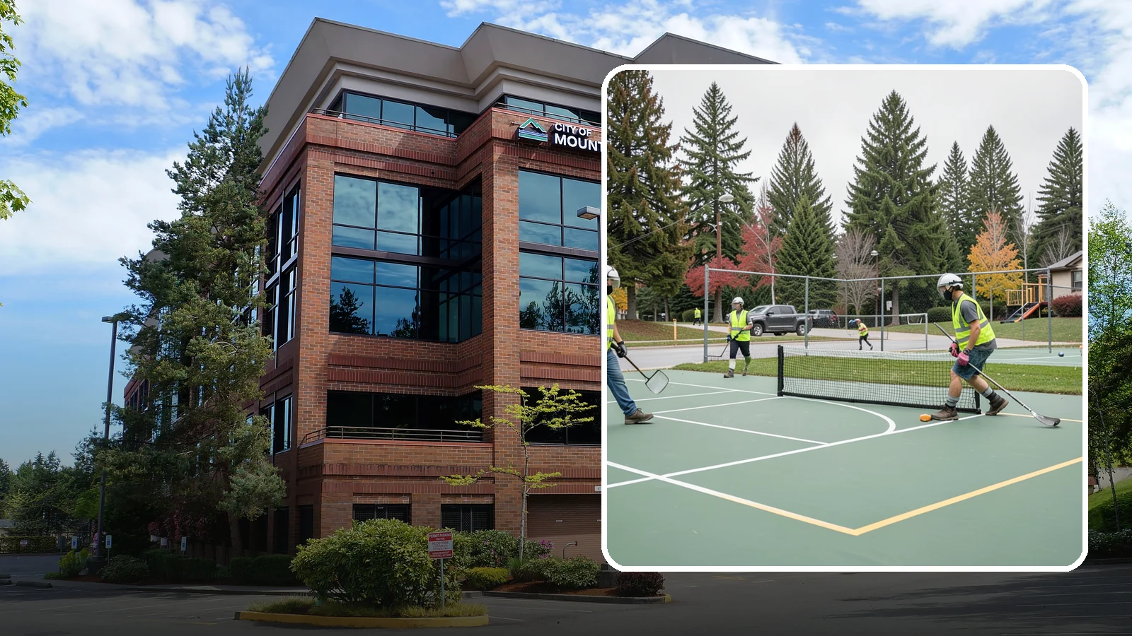 Pickleball Line Conversion in Mountlake Terrace, Snohomish County, WA - Pickleball line conversion that adds regulation courts to existing tennis and multi-use surfaces for growing public demand.