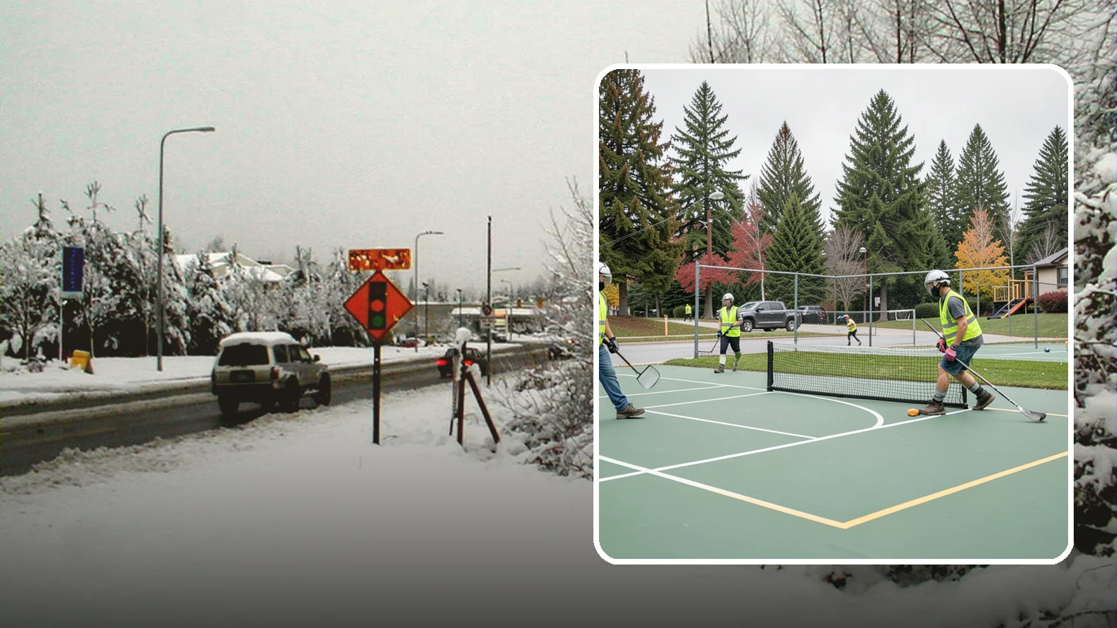 Pickleball Line Conversion in Newcastle, King County, WA - Pickleball line conversion that adds regulation courts to existing tennis and multi-use surfaces for growing public demand.