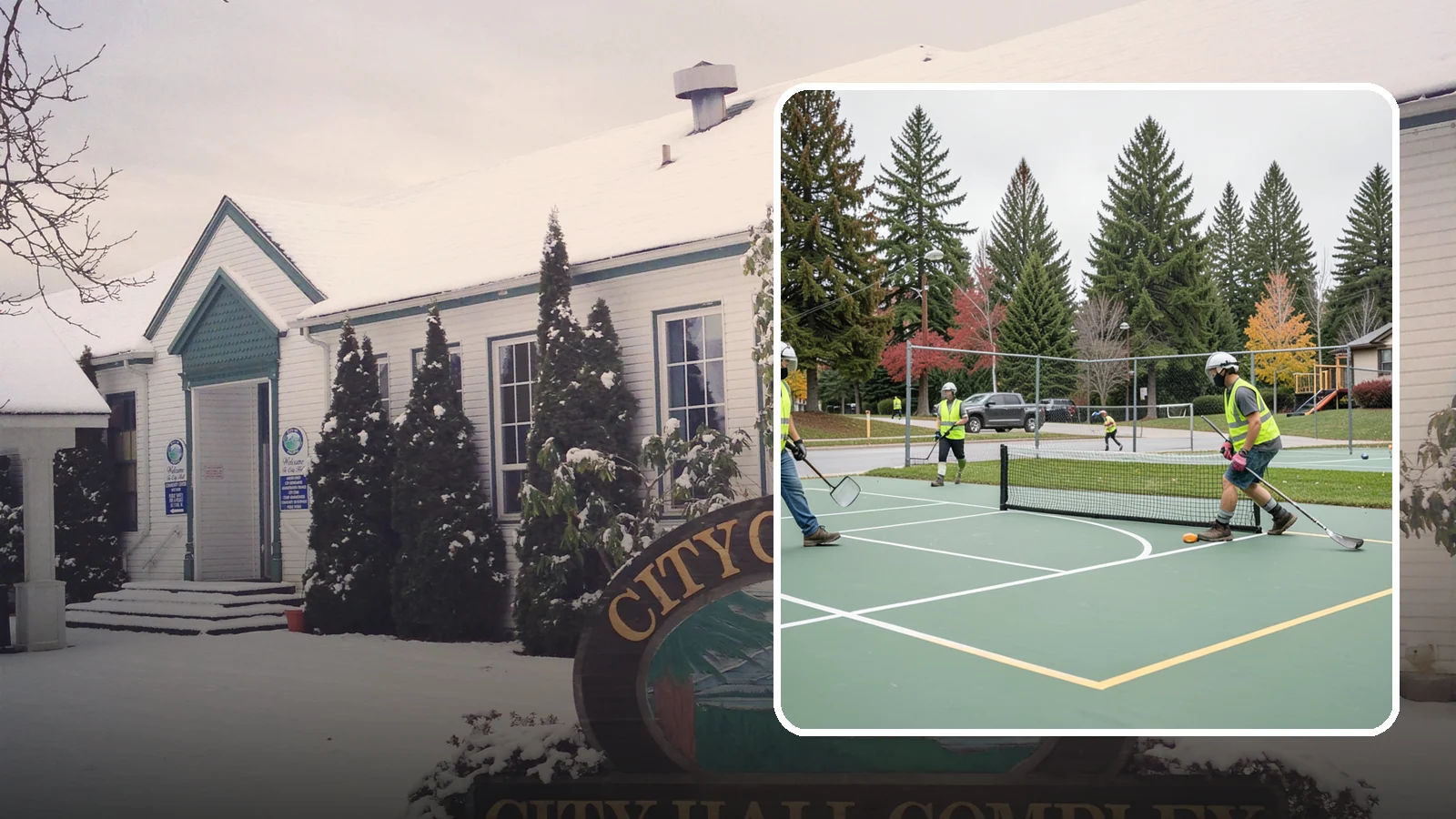 Pickleball Line Conversion in Pacific, King County, WA - Pickleball line conversion that adds regulation courts to existing tennis and multi-use surfaces for growing public demand.