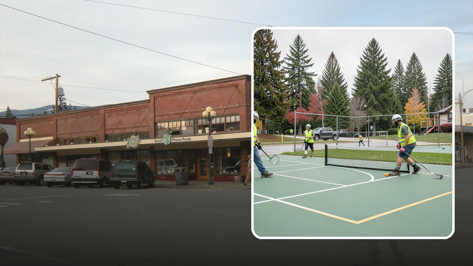 Pickleball Line Conversion in Sedro-Woolley, Skagit County, WA - Pickleball line conversion that adds regulation courts to existing tennis and multi-use surfaces for growing public demand.