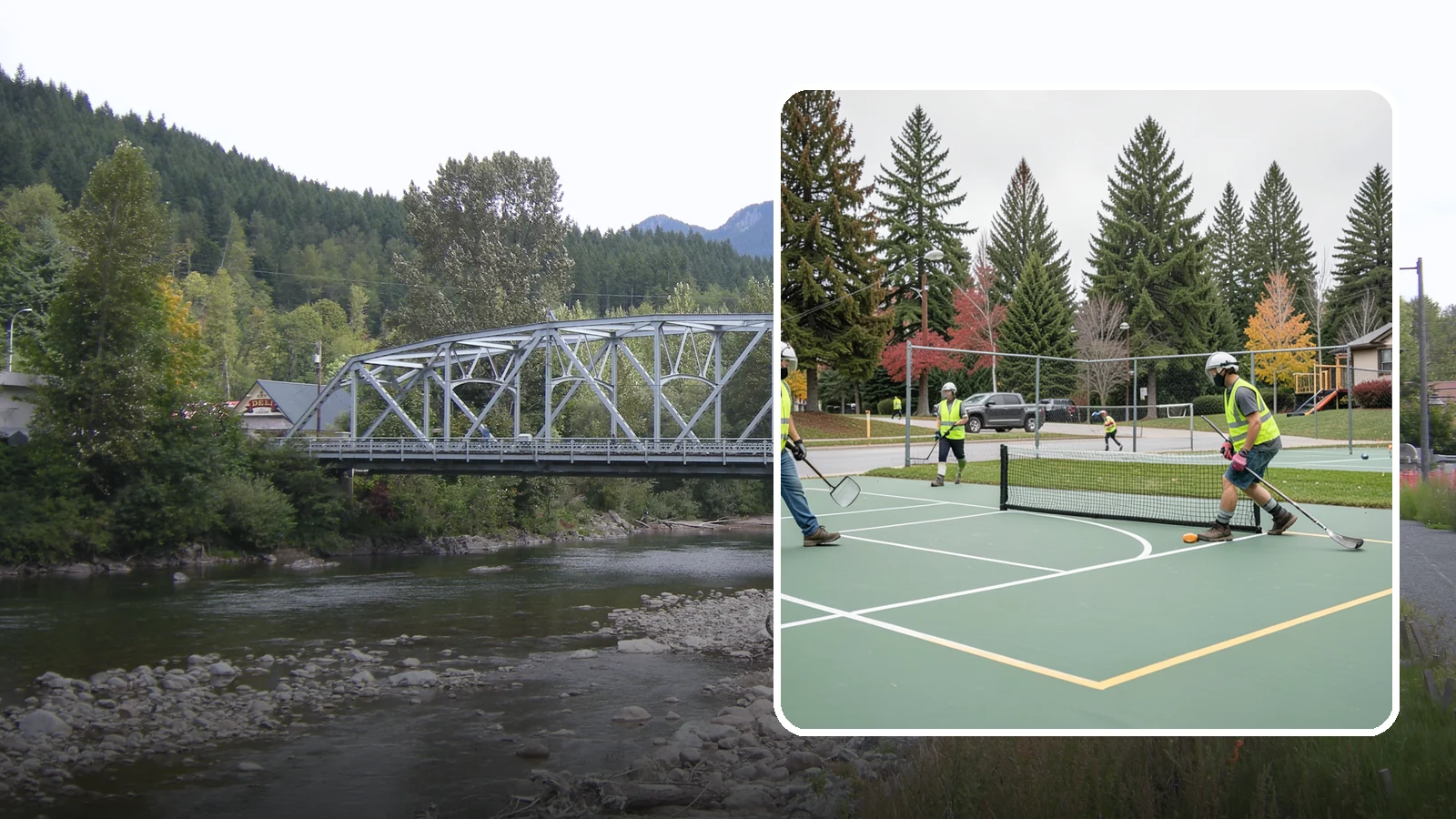 Pickleball Line Conversion in Skykomish, King County, WA - Pickleball line conversion that adds regulation courts to existing tennis and multi-use surfaces for growing public demand.