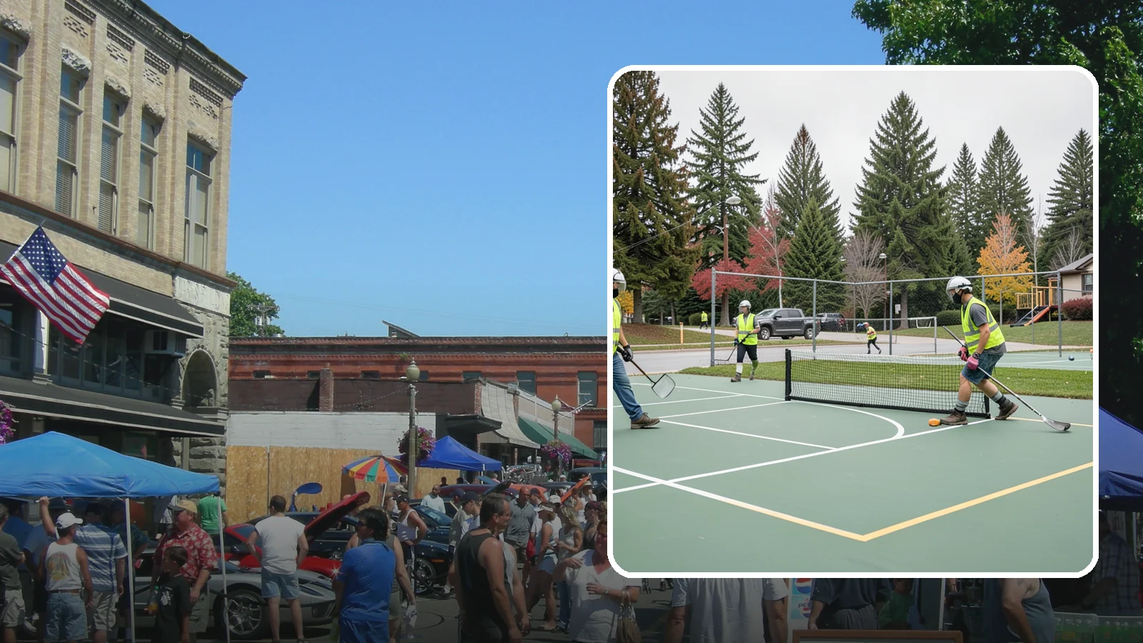 Pickleball Line Conversion in Snohomish, Snohomish County, WA - Pickleball line conversion that adds regulation courts to existing tennis and multi-use surfaces for growing public demand.
