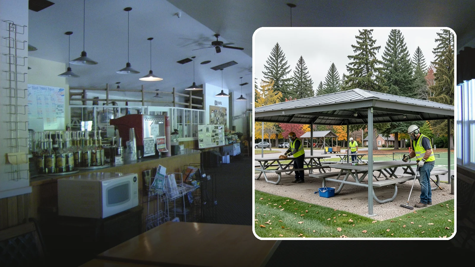 Picnic Shelter Cleaning in Black Diamond, King County, WA - Deep cleaning of picnic shelters and tables that keeps reservable gathering spaces sanitary and ready to use.