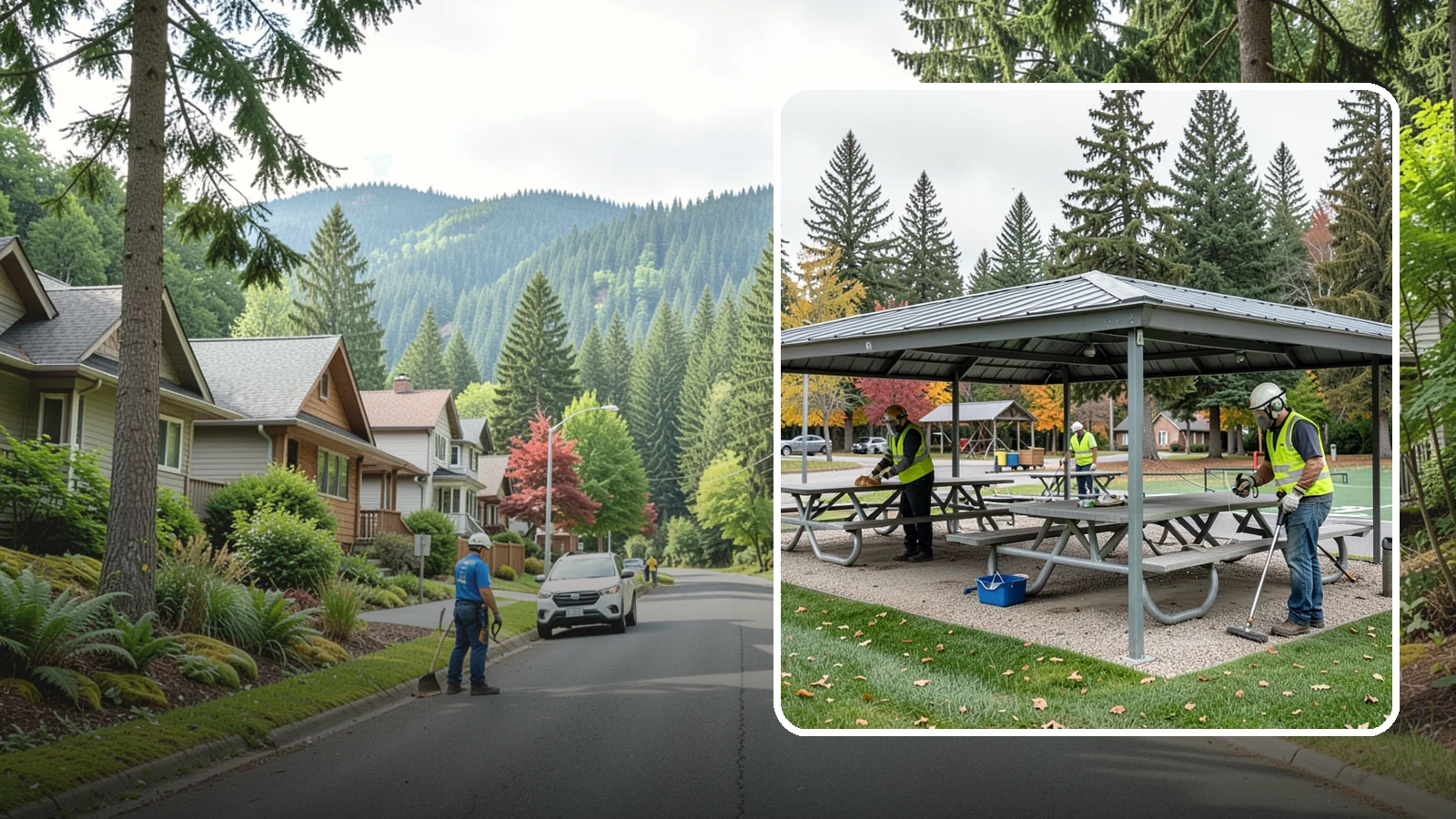 Picnic Shelter Cleaning in Darrington, Snohomish County, WA - Deep cleaning of picnic shelters and tables that keeps reservable gathering spaces sanitary and ready to use.