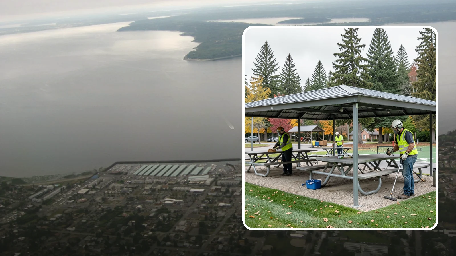 Picnic Shelter Cleaning in Des Moines, King County, WA - Deep cleaning of picnic shelters and tables that keeps reservable gathering spaces sanitary and ready to use.