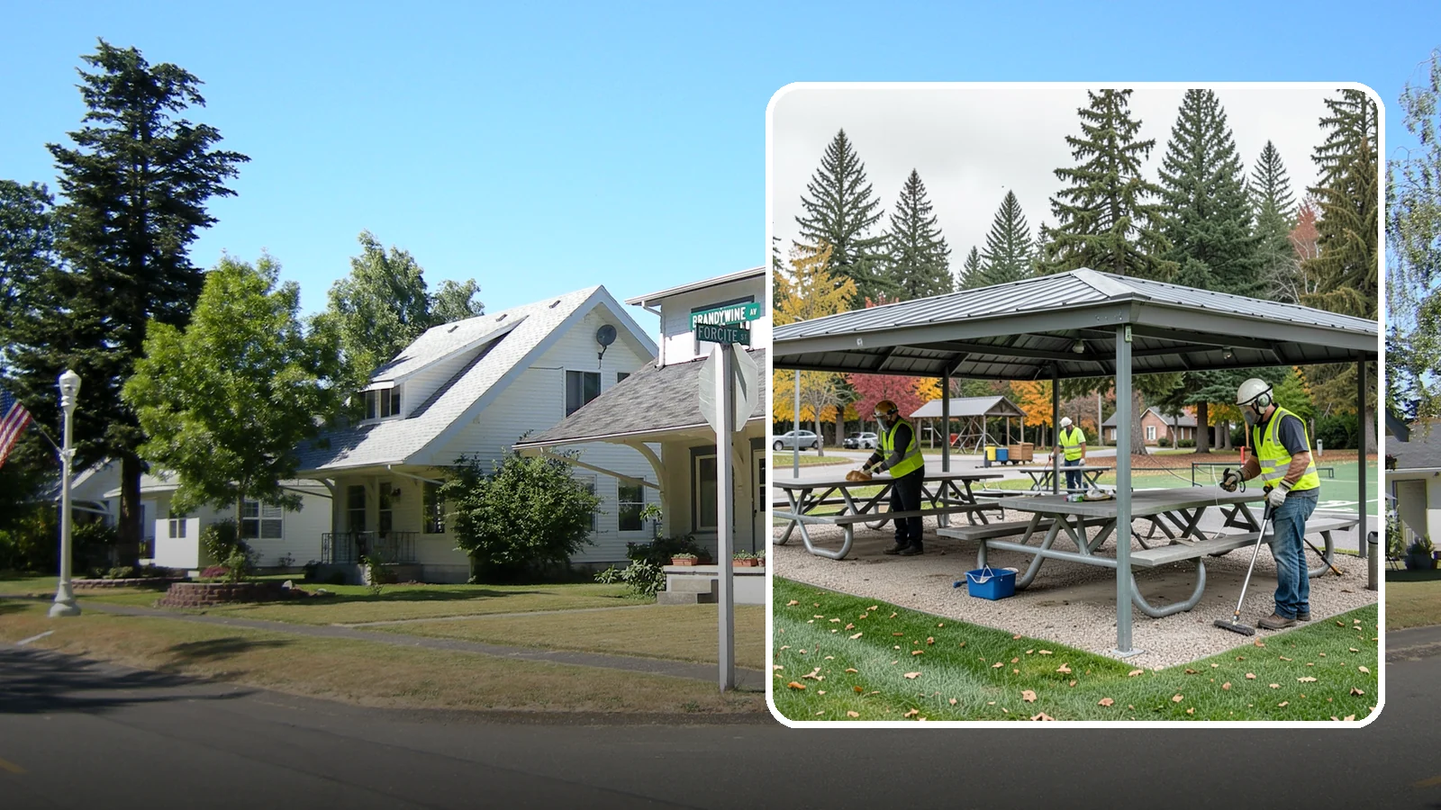 Picnic Shelter Cleaning in DuPont, Pierce County, WA - Deep cleaning of picnic shelters and tables that keeps reservable gathering spaces sanitary and ready to use.