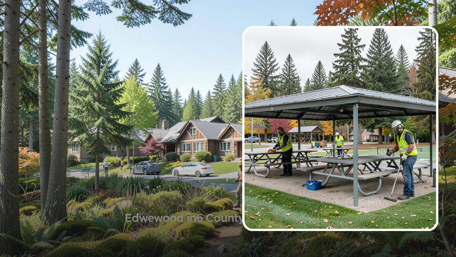 Picnic Shelter Cleaning in Edgewood, Pierce County, WA - Deep cleaning of picnic shelters and tables that keeps reservable gathering spaces sanitary and ready to use.