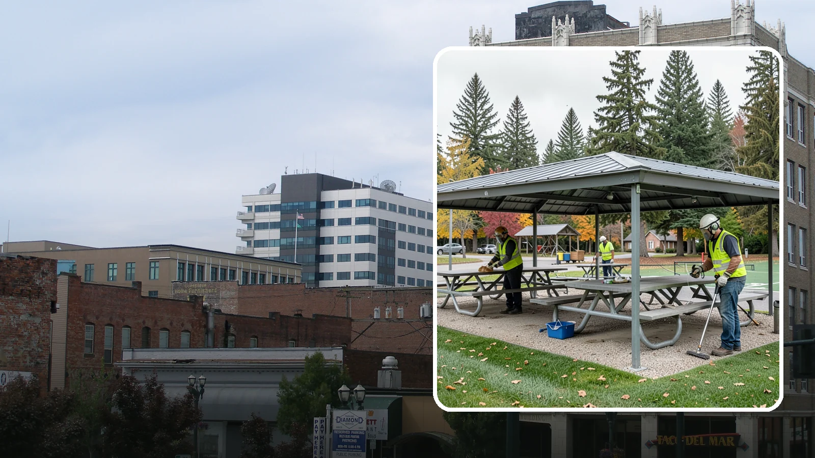 Picnic Shelter Cleaning in Everett, Snohomish County, WA - Deep cleaning of picnic shelters and tables that keeps reservable gathering spaces sanitary and ready to use.