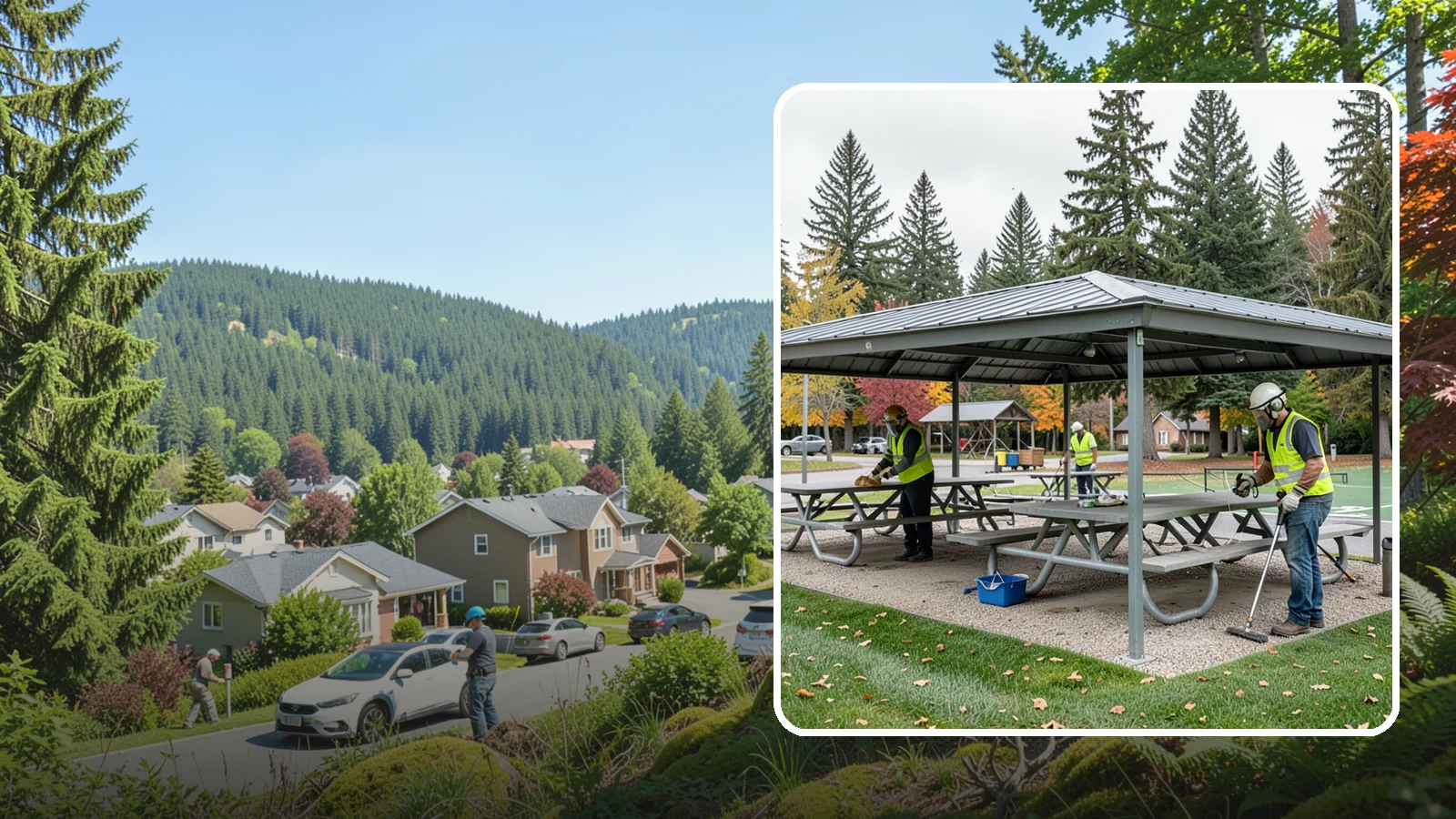 Picnic Shelter Cleaning in Index, Snohomish County, WA - Deep cleaning of picnic shelters and tables that keeps reservable gathering spaces sanitary and ready to use.