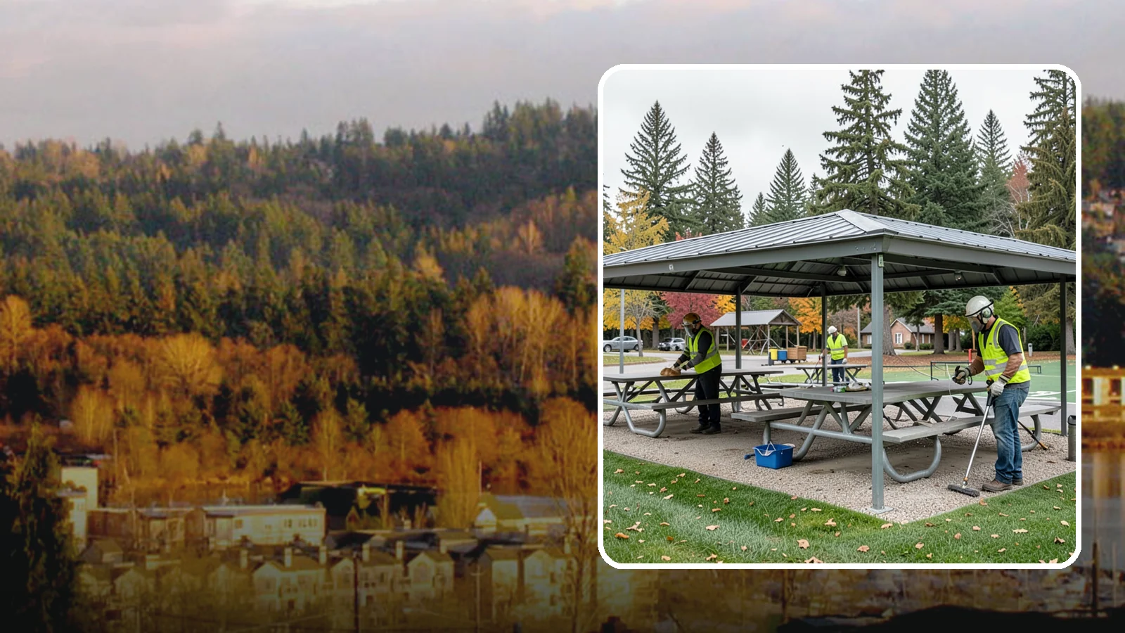 Picnic Shelter Cleaning in Kenmore, King County, WA - Deep cleaning of picnic shelters and tables that keeps reservable gathering spaces sanitary and ready to use.