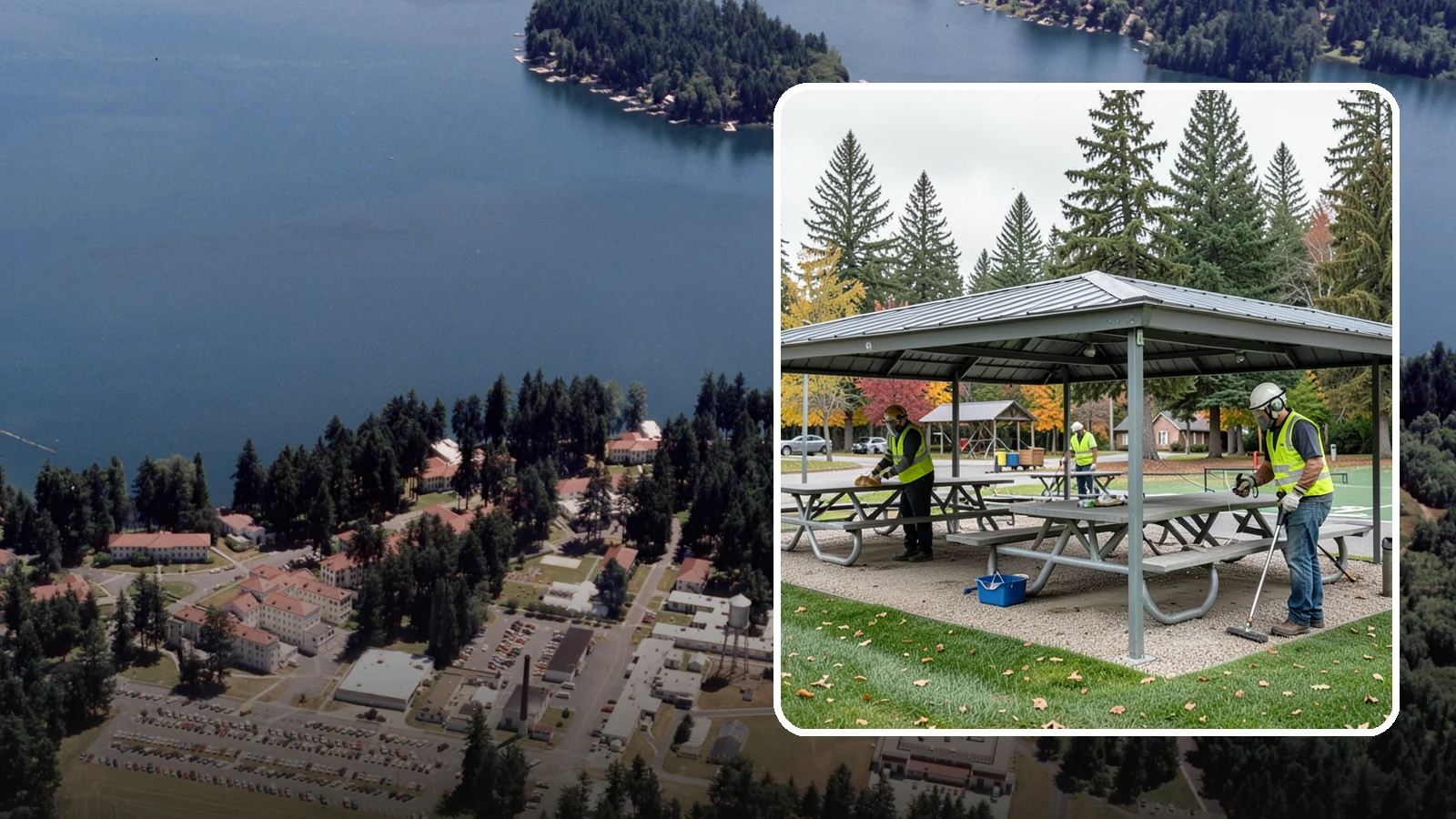 Picnic Shelter Cleaning in Lakewood, Pierce County, WA - Deep cleaning of picnic shelters and tables that keeps reservable gathering spaces sanitary and ready to use.