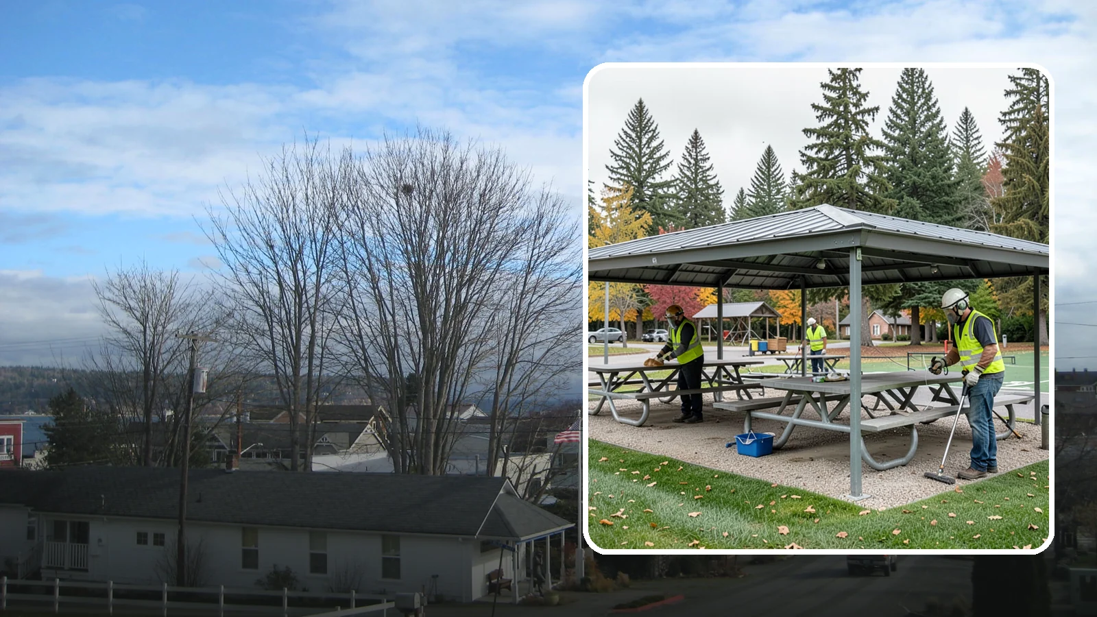 Picnic Shelter Cleaning in Langley, Island County, WA - Deep cleaning of picnic shelters and tables that keeps reservable gathering spaces sanitary and ready to use.