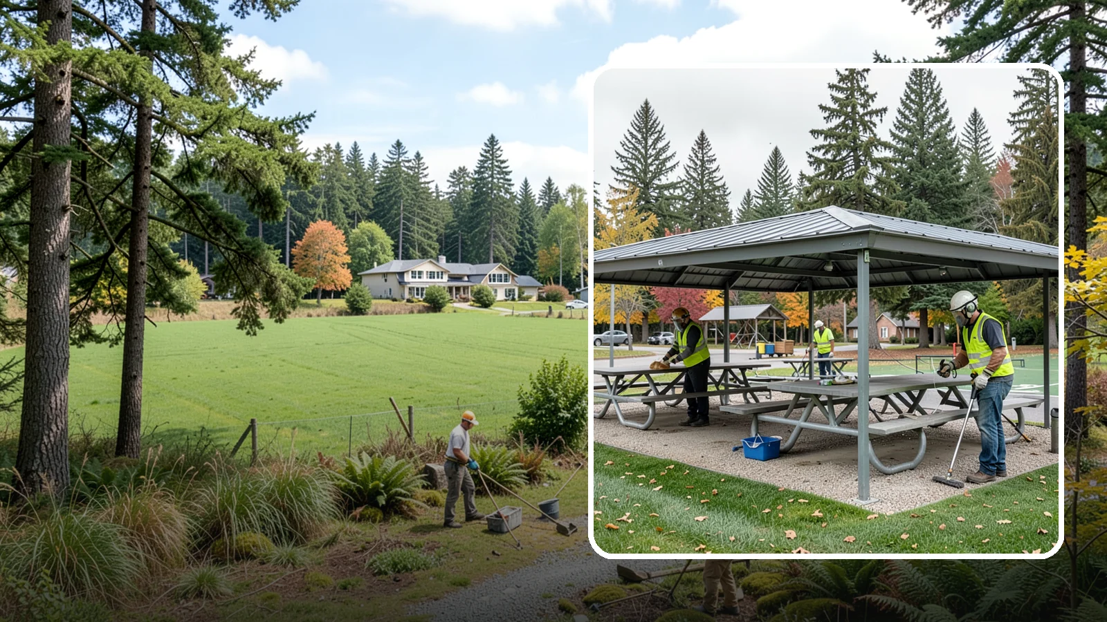 Picnic Shelter Cleaning in Lyman, Skagit County, WA - Deep cleaning of picnic shelters and tables that keeps reservable gathering spaces sanitary and ready to use.