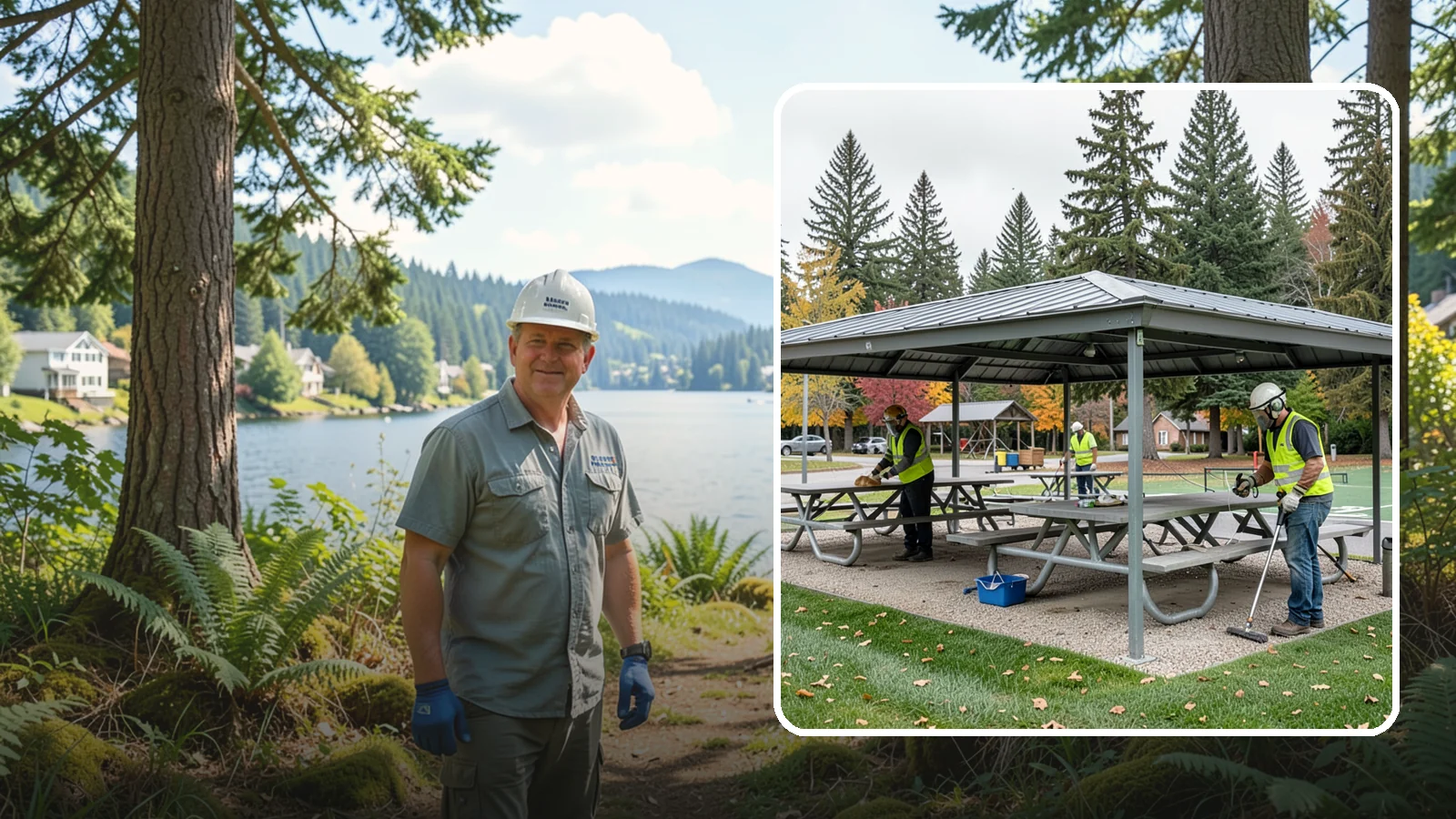 Picnic Shelter Cleaning in Milton, King County, WA - Deep cleaning of picnic shelters and tables that keeps reservable gathering spaces sanitary and ready to use.