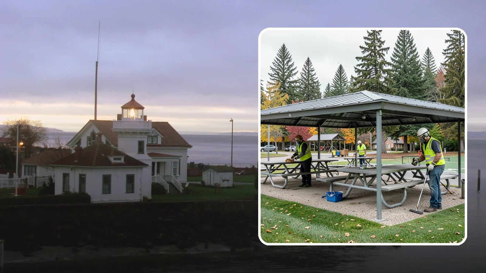 Picnic Shelter Cleaning in Mukilteo, Snohomish County, WA - Deep cleaning of picnic shelters and tables that keeps reservable gathering spaces sanitary and ready to use.