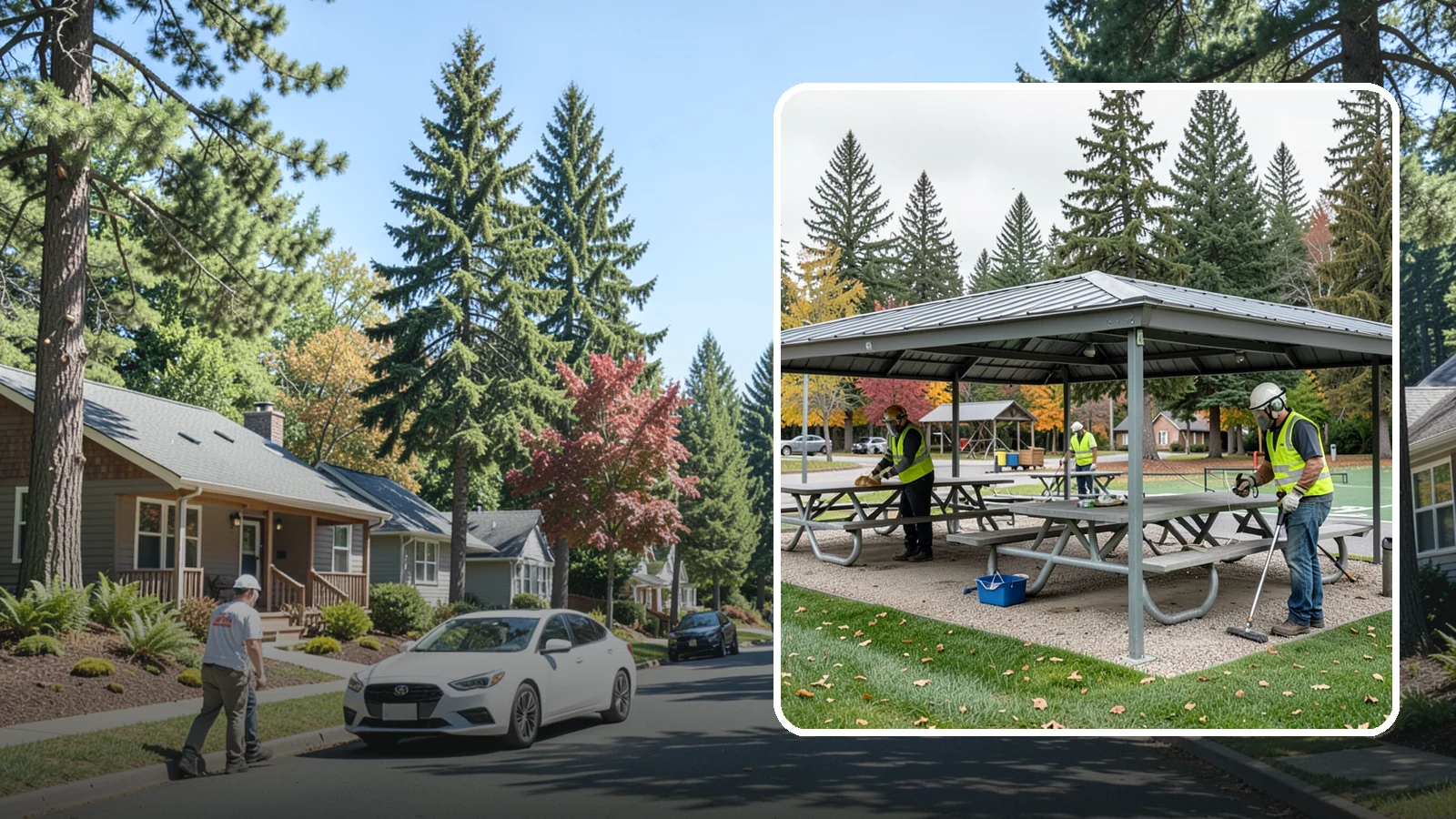 Picnic Shelter Cleaning in Orting, Pierce County, WA - Deep cleaning of picnic shelters and tables that keeps reservable gathering spaces sanitary and ready to use.