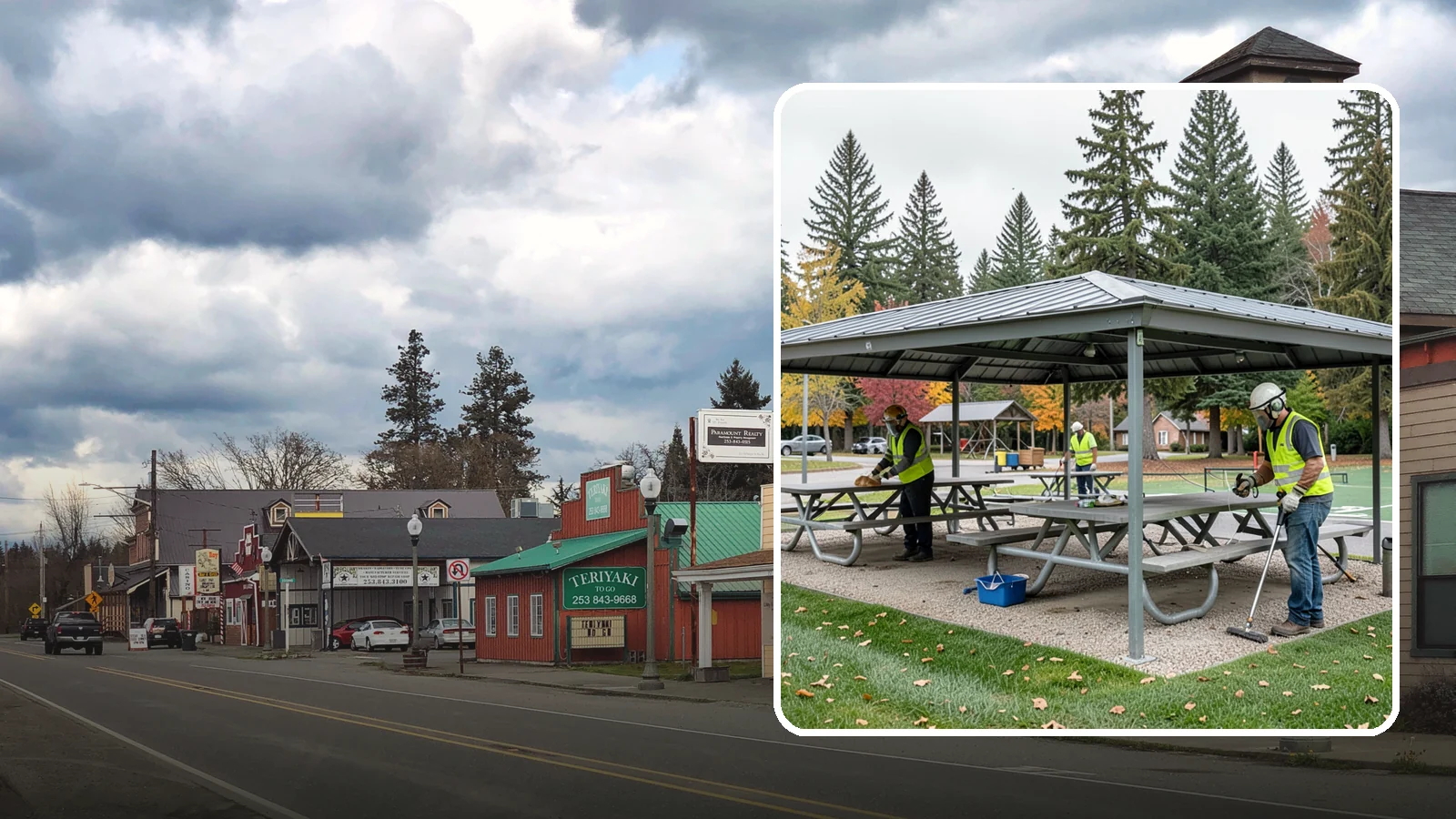 Picnic Shelter Cleaning in Roy, Pierce County, WA - Deep cleaning of picnic shelters and tables that keeps reservable gathering spaces sanitary and ready to use.