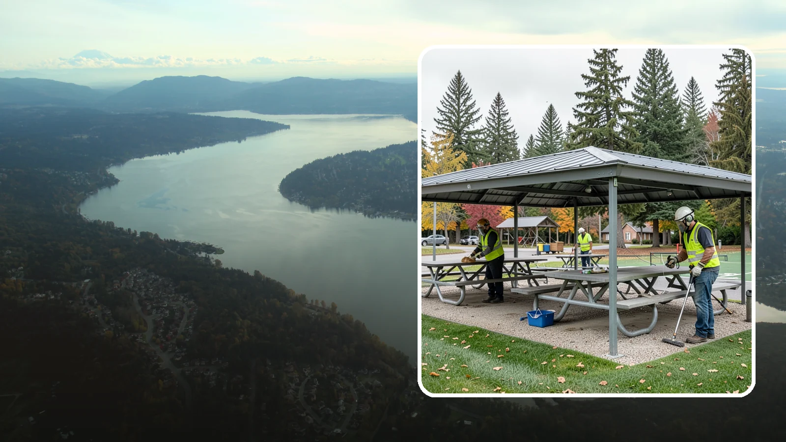 Picnic Shelter Cleaning in Sammamish, King County, WA - Deep cleaning of picnic shelters and tables that keeps reservable gathering spaces sanitary and ready to use.