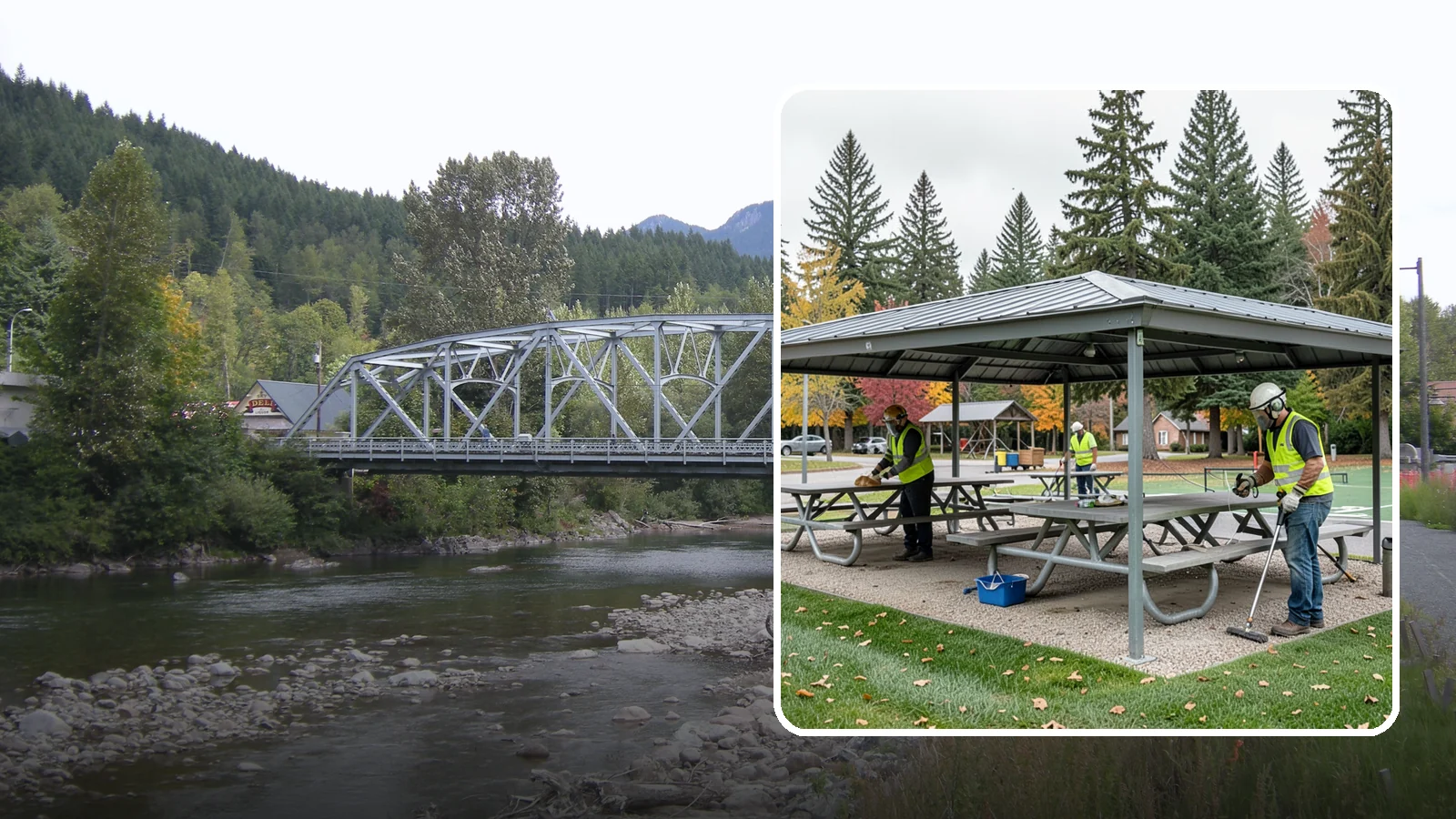 Picnic Shelter Cleaning in Skykomish, King County, WA - Deep cleaning of picnic shelters and tables that keeps reservable gathering spaces sanitary and ready to use.