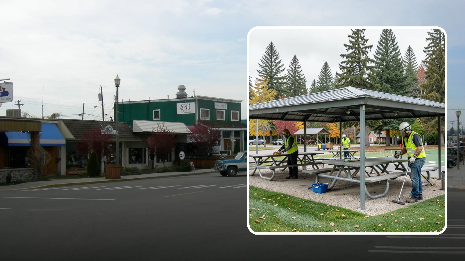 Picnic Shelter Cleaning in Stanwood, Snohomish County, WA - Deep cleaning of picnic shelters and tables that keeps reservable gathering spaces sanitary and ready to use.
